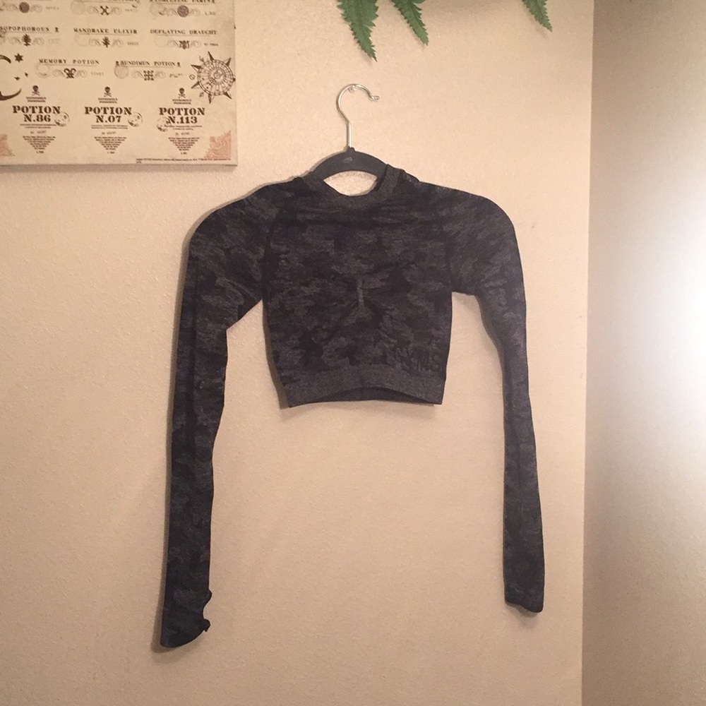 Gymshark Camo Seamless Crop Top XS